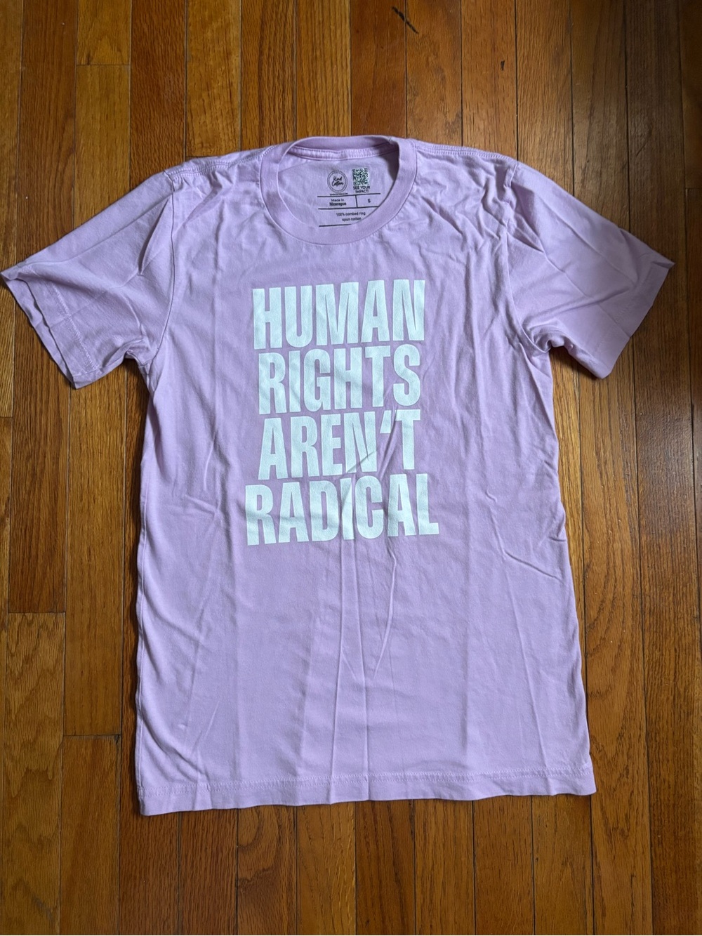Kind Cotton tee - "Human Rights Aren't Radical"